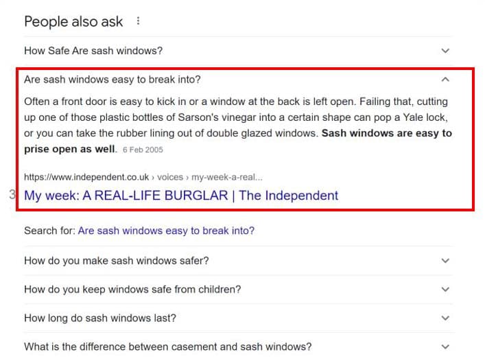 Understanding Google’s search results
